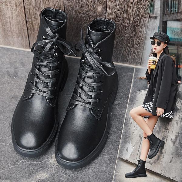 2020 boots women imitation leather shoes ladies winter boots woman casual spring autumn boot female lace up ankle1, Black
2020 boots women imitation leather shoes ladies winter boots woman casual spring autumn boot female lace up ankle1, Black