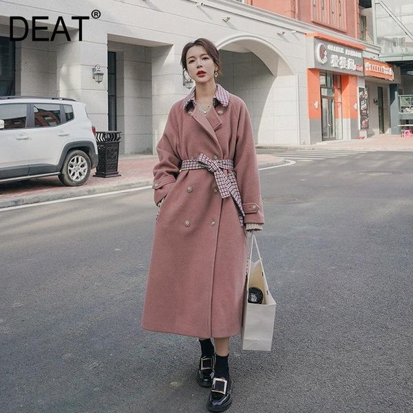 deat woolen coat women pink plaid patchwork slim high street elegant full sleeve lapel collar 2020 new winter fashion tu933, Black
deat woolen coat women pink plaid patchwork slim high street elegant full sleeve lapel collar 2020 new winter fashion tu933, Black