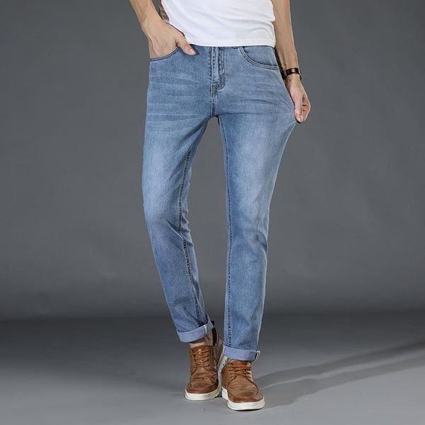 2021 new spring autumn men's blue jeans cotton slim elastic brand fashion business trousers classic style jeans denim pants,501
2021 new spring autumn men's blue jeans cotton slim elastic brand fashion business trousers classic style jeans denim pants,501