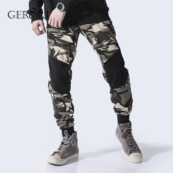 men's pants gersri summer casual camouflage loose beam foot jogging wild splicing trend small feet trourses male, Black
men's pants gersri summer casual camouflage loose beam foot jogging wild splicing trend small feet trourses male, Black