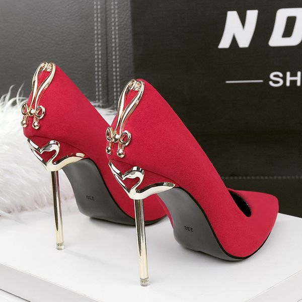 2020 new women's shoes fashion stiletto heel unique shoes, suede banquet metal heels bzxt, Black
2020 new women's shoes fashion stiletto heel unique shoes, suede banquet metal heels bzxt, Black