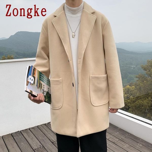 men's wool & blends zongke men casual coats winter long coat jacket 2021 overcoat trench m-5xl, Black
men's wool & blends zongke men casual coats winter long coat jacket 2021 overcoat trench m-5xl, Black