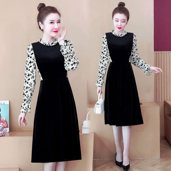 elegant dressed vintage plus size fat 100kg women wear loose in spring dress y5g4, Black;gray
elegant dressed vintage plus size fat 100kg women wear loose in spring dress y5g4, Black;gray