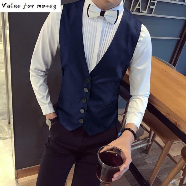 business waistcoat casual formal wear suit vests for men 2020 spring new solid vest men plus size chaleco hombre single breasted, Black;white
business waistcoat casual formal wear suit vests for men 2020 spring new solid vest men plus size chaleco hombre single breasted, Black;white