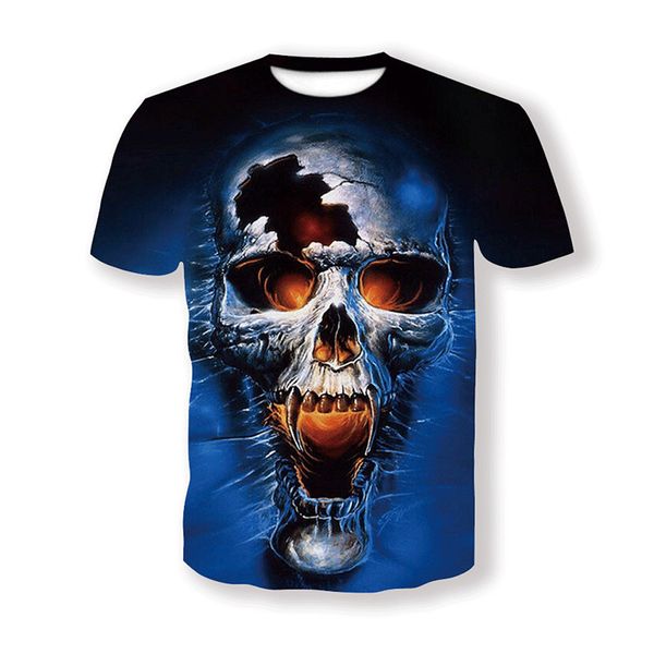 summer skull men's and women's round neck suit short-sleeved t-shirt explosive european and american slim men's pullover tren, White;black
summer skull men's and women's round neck suit short-sleeved t-shirt explosive european and american slim men's pullover tren, White;black