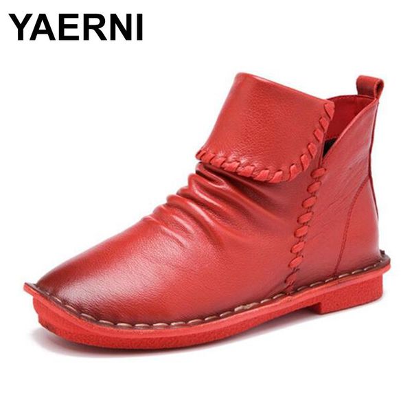 boots yaerni 2021 fashion handmade genuine leather for manual suture women ankle shoes vintage mom retro style botas mujer, Black
boots yaerni 2021 fashion handmade genuine leather for manual suture women ankle shoes vintage mom retro style botas mujer, Black