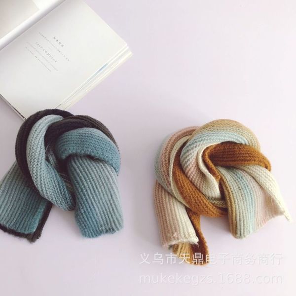 gradient rainbow personali children's color matching knitted scarf cover winter baby's extended wool neck, Red;brown
gradient rainbow personali children's color matching knitted scarf cover winter baby's extended wool neck, Red;brown