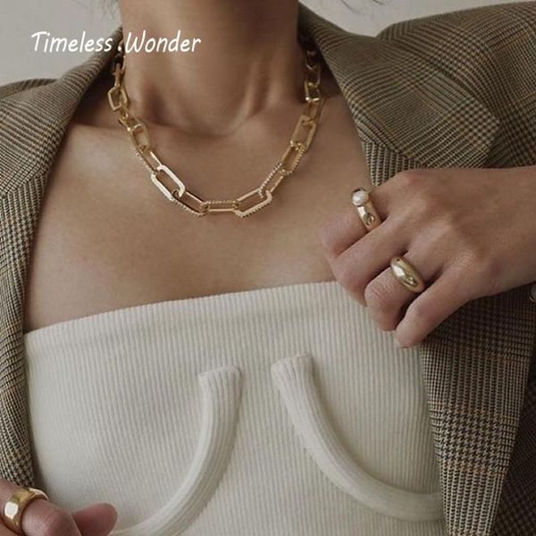 timeless wonder punk zirconia chunky chains choker necklace women jewelry punk ins trendy boho designer party goth rare ins 2287, Golden;silver
timeless wonder punk zirconia chunky chains choker necklace women jewelry punk ins trendy boho designer party goth rare ins 2287, Golden;silver