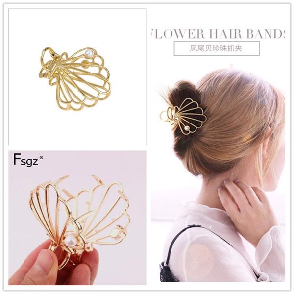 trendy pearls hairpins for women hollow out shell shape crabs for hair golden metal alloy hair claw clips strong bit force, Golden;silver
trendy pearls hairpins for women hollow out shell shape crabs for hair golden metal alloy hair claw clips strong bit force, Golden;silver