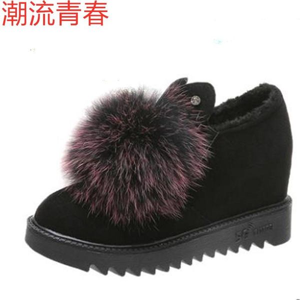 boots woman snow winter natural fur warm wool women's comfortable casual platform, Black
boots woman snow winter natural fur warm wool women's comfortable casual platform, Black