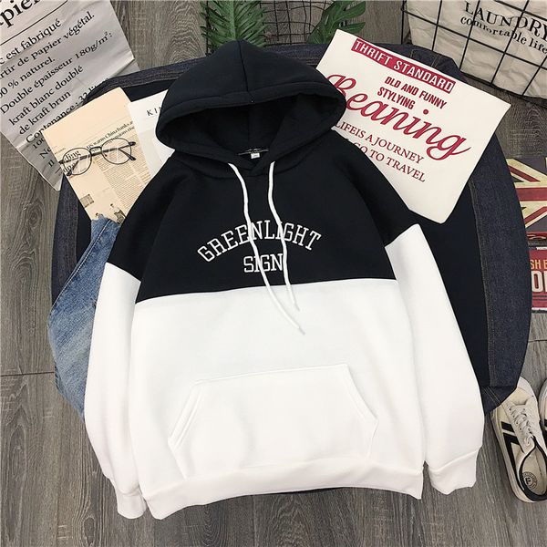 2021 new women letter print oversize hoodie harajuku winter basic sweatshirt casual long sleeve hooded hoody w8im, Black 
2021 new women letter print oversize hoodie harajuku winter basic sweatshirt casual long sleeve hooded hoody w8im, Black