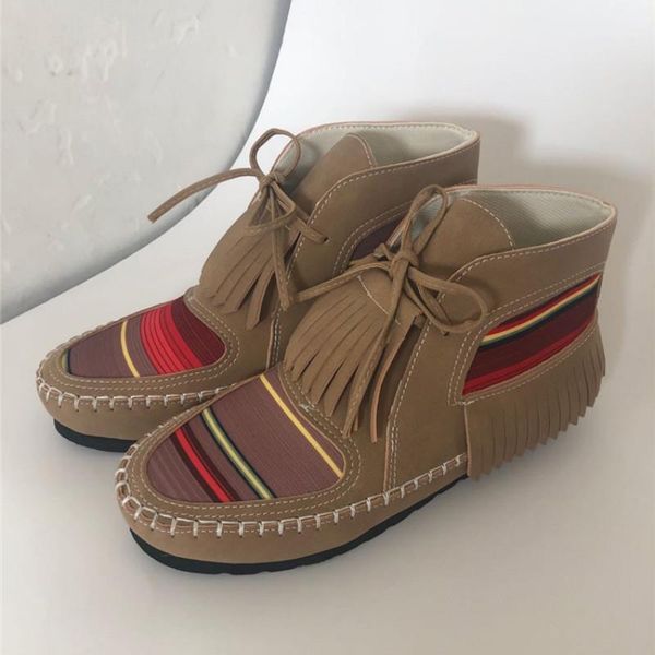 2020 women's sewing warm tassel stripe ankle boots woman flats female shoe ladies casual hook loops footwear plus size 431, Black
2020 women's sewing warm tassel stripe ankle boots woman flats female shoe ladies casual hook loops footwear plus size 431, Black