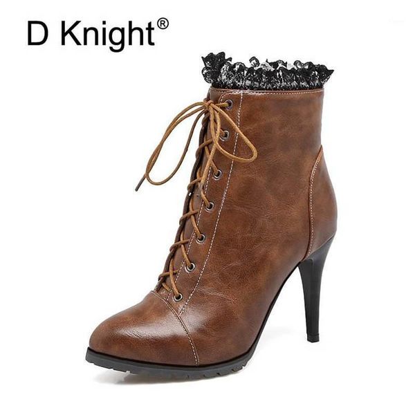 vintage pu round toe side zip lace up high heels women boots fashion lace decoration winter ankle boots size 32-43 female1, Black
vintage pu round toe side zip lace up high heels women boots fashion lace decoration winter ankle boots size 32-43 female1, Black