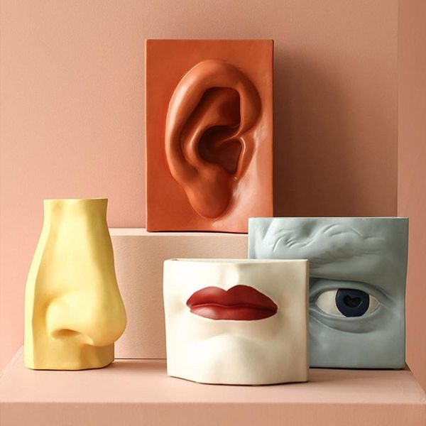 facial features ear nose eye mouth flower insert resin vases office deskplant flowers pot vase interesting home decoration
facial features ear nose eye mouth flower insert resin vases office deskplant flowers pot vase interesting home decoration