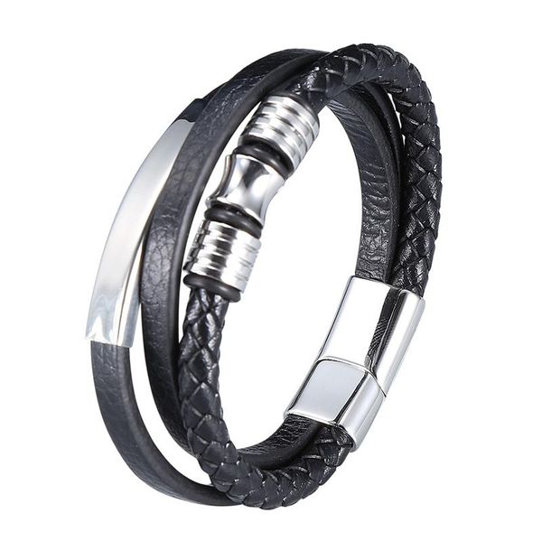 charm bracelets punk braided leather bracelet for men stainless steel hand jewelry multilayer male wrist band handmade accessories sp1001, Golden;silver
charm bracelets punk braided leather bracelet for men stainless steel hand jewelry multilayer male wrist band handmade accessories sp1001, Golden;silver