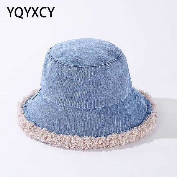 wide brim hats yqyxcy hat women winter cowboy fisherman wool lamb fur bucket female casual thick warm outdoor denim cloth panama cap hip, Blue;gray
wide brim hats yqyxcy hat women winter cowboy fisherman wool lamb fur bucket female casual thick warm outdoor denim cloth panama cap hip, Blue;gray