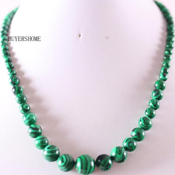fashion jewelry round beads green malachite necklace 18" 1pcs e101, Silver
fashion jewelry round beads green malachite necklace 18" 1pcs e101, Silver