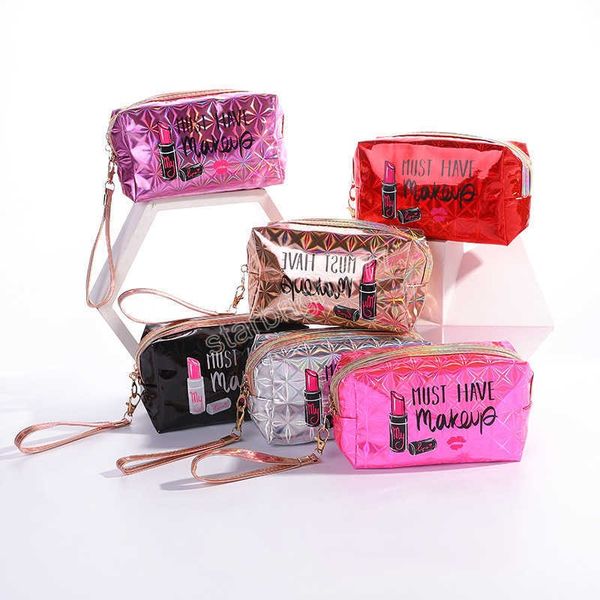 must have make up letter purses laser makeup cosmetic bag valentine's day gift handbag zipper wallet multifunction travel toiletry case, White
must have make up letter purses laser makeup cosmetic bag valentine's day gift handbag zipper wallet multifunction travel toiletry case, White