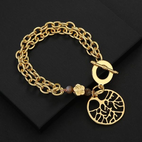 allyes simple tree of life charms bracelet natural stone beads gold color chain link bracelet wristband jewelry gifts, Golden;silver
allyes simple tree of life charms bracelet natural stone beads gold color chain link bracelet wristband jewelry gifts, Golden;silver