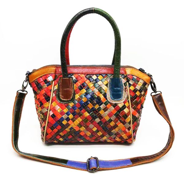 2021 female bosal shoulder skin braid colorful sheep woven upper strap luxury leather purse designer bag rano
2021 female bosal shoulder skin braid colorful sheep woven upper strap luxury leather purse designer bag rano