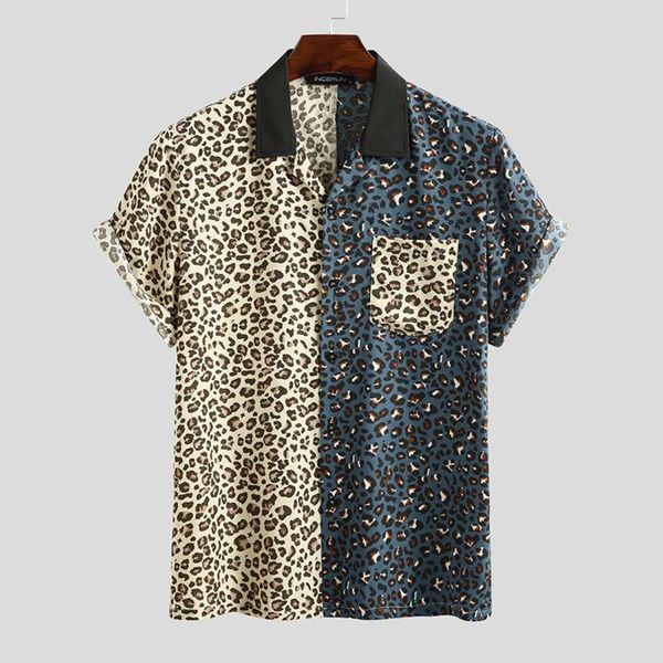 incerun 2020 leopard patchwork men shirt casual chic fashion short sleeve shirts lapel streetwear brand personality camisas 5xl c1211, White;black
incerun 2020 leopard patchwork men shirt casual chic fashion short sleeve shirts lapel streetwear brand personality camisas 5xl c1211, White;black