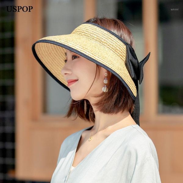uspop 2020 women sun hats without wide brim raffia straw hats female casual breathable bow-knot beach hat1, Blue;gray
uspop 2020 women sun hats without wide brim raffia straw hats female casual breathable bow-knot beach hat1, Blue;gray