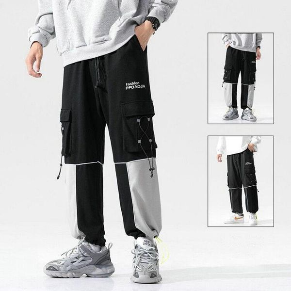 men's pants 2021 trend cargo casual patchwork ribbon streetwear hip hop trousers chinese size m-5xl, Black
men's pants 2021 trend cargo casual patchwork ribbon streetwear hip hop trousers chinese size m-5xl, Black