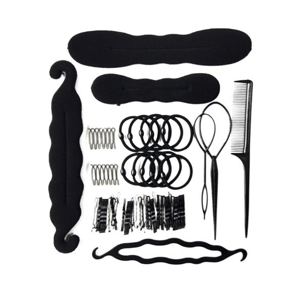 hair styling kit hairdresser hair clip styling pads sponge bun donut clip accessory tool, Brown
hair styling kit hairdresser hair clip styling pads sponge bun donut clip accessory tool, Brown