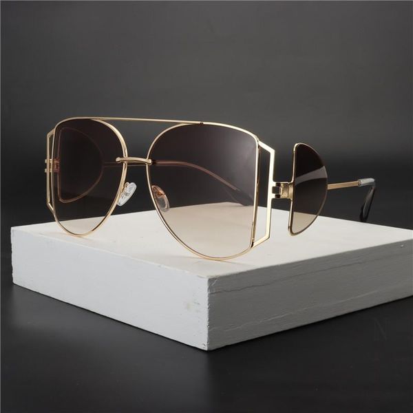 sunglasses 2021 vintage metal decoration punk style brown female party cool unique brand design round male sun glasses uv400 nx, White;black 
sunglasses 2021 vintage metal decoration punk style brown female party cool unique brand design round male sun glasses uv400 nx, White;black