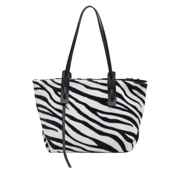 large capacity new zebra pattern handbag fashion texture casual plush one-shoulder tote big bags women
large capacity new zebra pattern handbag fashion texture casual plush one-shoulder tote big bags women