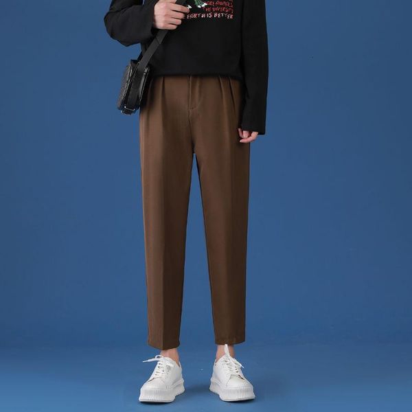 men's pants spring summer casual fashion solid color straight men streetwear korean loose suit mens dress, Black
men's pants spring summer casual fashion solid color straight men streetwear korean loose suit mens dress, Black