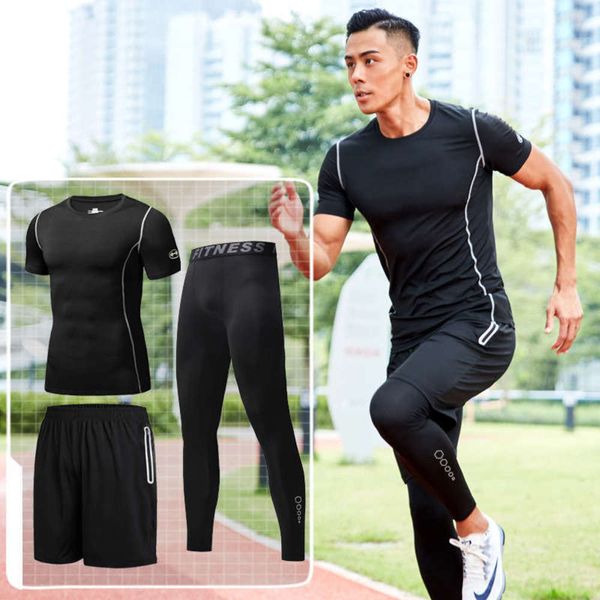 summer spring and fitness sports men's suit gym running high elastic tight basketball quick drying clothes sportswear, Gray
summer spring and fitness sports men's suit gym running high elastic tight basketball quick drying clothes sportswear, Gray