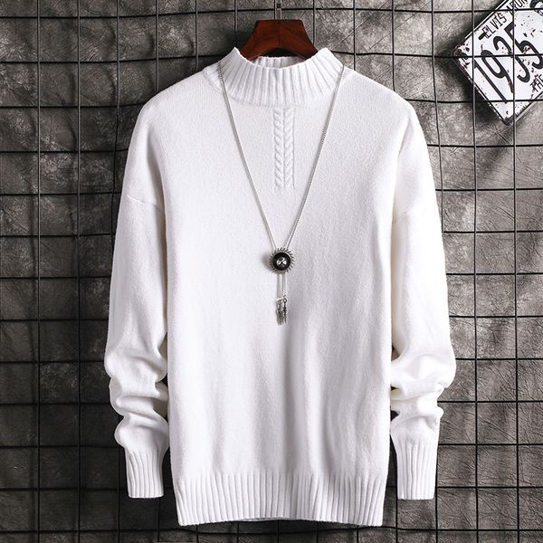 2020 new winter men's sweater male knitted pullovers solid color casual thick warm mens christmas sweaters knitwear white,black y1205
2020 new winter men's sweater male knitted pullovers solid color casual thick warm mens christmas sweaters knitwear white,black y1205