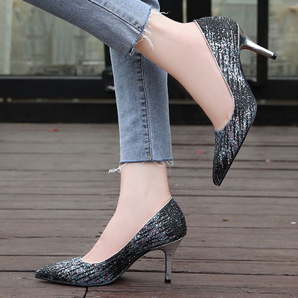 office pointed toe high heels pumps 7.5cm women design high heels large size 35-46 women low heel daily office pump, Black
office pointed toe high heels pumps 7.5cm women design high heels large size 35-46 women low heel daily office pump, Black