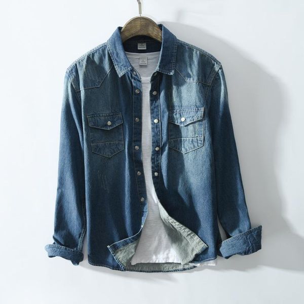 men's casual shirts men's denim shirt wild retro coat long sleeve 2021 1, White;black
men's casual shirts men's denim shirt wild retro coat long sleeve 2021 1, White;black