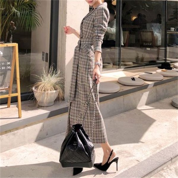 new winter 2021 double plaid overknee adjustment thin wool coat 26ea, Black
new winter 2021 double plaid overknee adjustment thin wool coat 26ea, Black