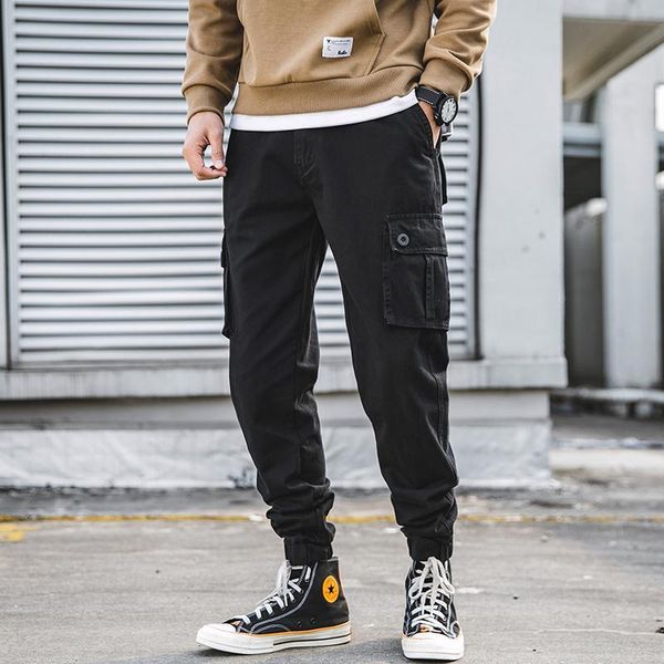 pocket harajuku style solid color trousers men's loose harem student casual trousers, Black
pocket harajuku style solid color trousers men's loose harem student casual trousers, Black