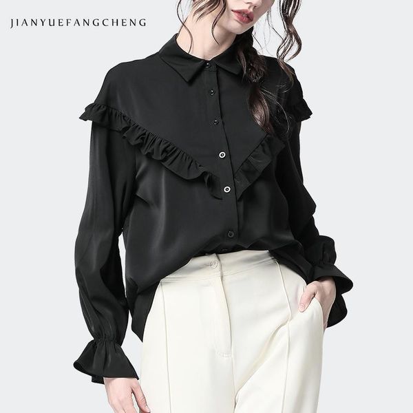elegant inverted triangle ruffled blouse women long flare sleeve neck single-breasted cardigan plus size pink shirt1, White
elegant inverted triangle ruffled blouse women long flare sleeve neck single-breasted cardigan plus size pink shirt1, White