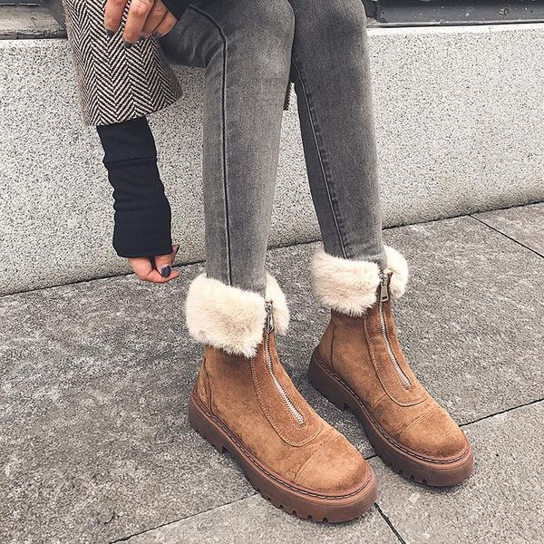 autumn and winter women shoes casual simplicity zipper boots snow boots genuine leather black cow suede short
autumn and winter women shoes casual simplicity zipper boots snow boots genuine leather black cow suede short