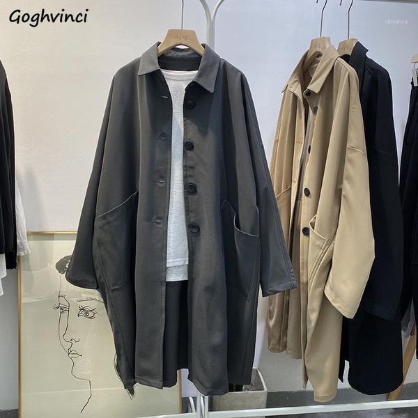 women trench fashion korean style oversize 3xl casual solid coat single breasted turn-down collar a-line simple windbreaker chic1, Tan;black
women trench fashion korean style oversize 3xl casual solid coat single breasted turn-down collar a-line simple windbreaker chic1, Tan;black