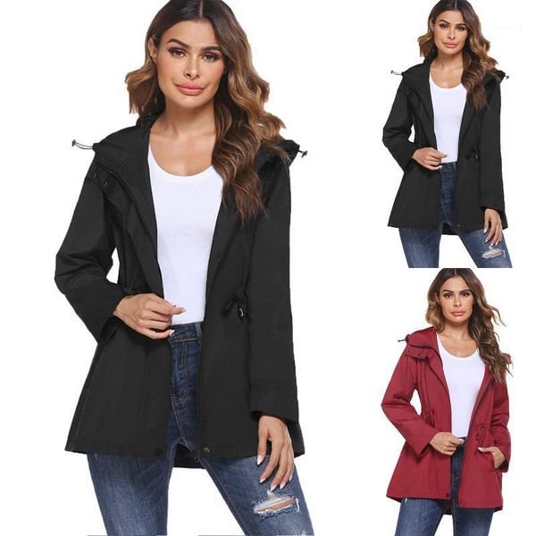 women's jackets women autumn winter solid color waist tight windbreaker zip hooded coat jacket1, Black;brown
women's jackets women autumn winter solid color waist tight windbreaker zip hooded coat jacket1, Black;brown