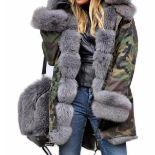 long fur collar winter women's female parkas warm coat hooded faux fur 5xl overcoat m0277 jacket thick camouflage outwear rpqdj, Black
long fur collar winter women's female parkas warm coat hooded faux fur 5xl overcoat m0277 jacket thick camouflage outwear rpqdj, Black