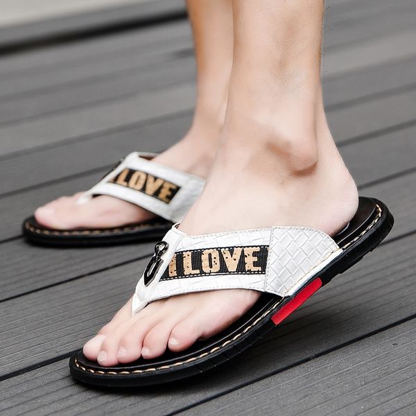 platform flat beach fashion outside men's slippers leisure concise genuine leather summer flip flops sewing men shoes t200408, Black
platform flat beach fashion outside men's slippers leisure concise genuine leather summer flip flops sewing men shoes t200408, Black
