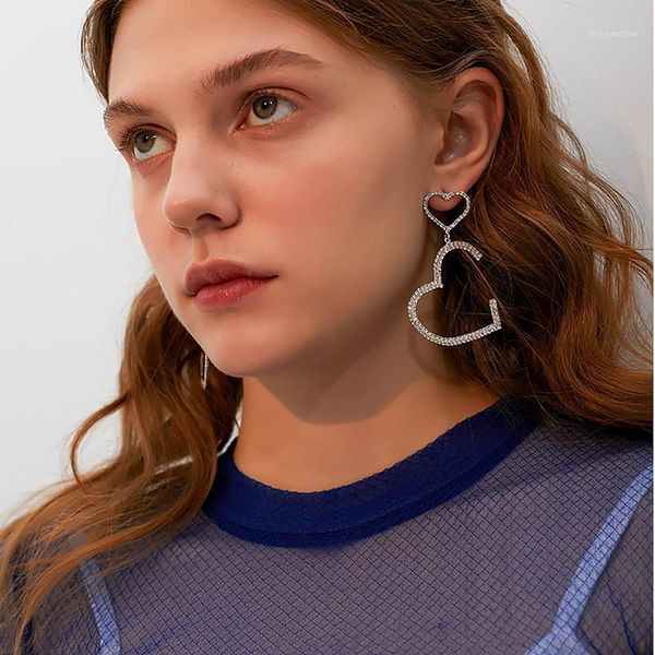 zwc elegant exaggerated heart-shaped hanging dangle prevent allergy women's earrings 2020 new trend crystal fashion drop earring1, Silver
zwc elegant exaggerated heart-shaped hanging dangle prevent allergy women's earrings 2020 new trend crystal fashion drop earring1, Silver