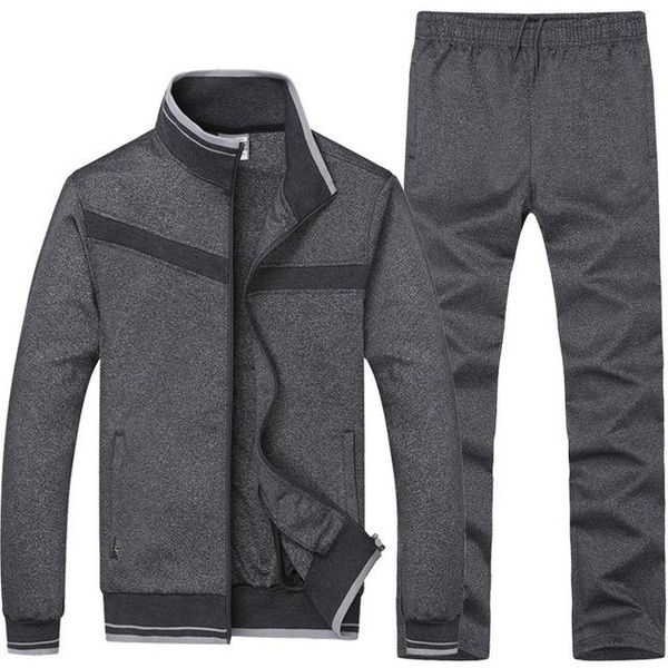 men's simple sport set jogging fitness running suit sportwear clothing tracksuit set training 2 piece jacket+pants track suits, Gray
men's simple sport set jogging fitness running suit sportwear clothing tracksuit set training 2 piece jacket+pants track suits, Gray