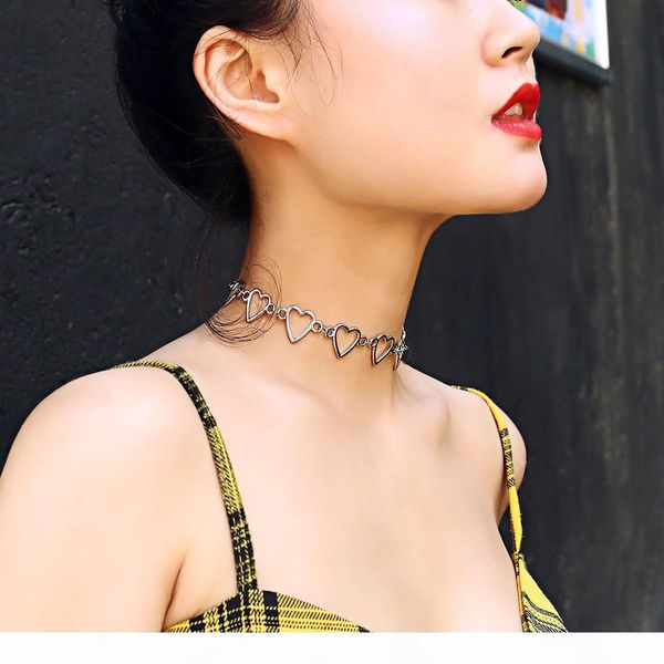 creative handmade necklace chokers for women simple versatile geometric heart hollow gold silver plated chains chic necklaces drop shipping, Golden;silver
creative handmade necklace chokers for women simple versatile geometric heart hollow gold silver plated chains chic necklaces drop shipping, Golden;silver