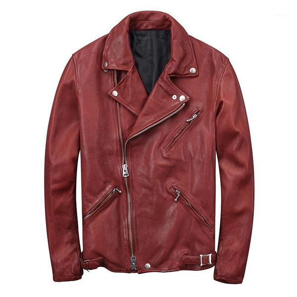 2020 red men slim fit biker's jacket turn-down collar genuine sheepskin autumn spring short motorcycle leather coat1, Black
2020 red men slim fit biker's jacket turn-down collar genuine sheepskin autumn spring short motorcycle leather coat1, Black