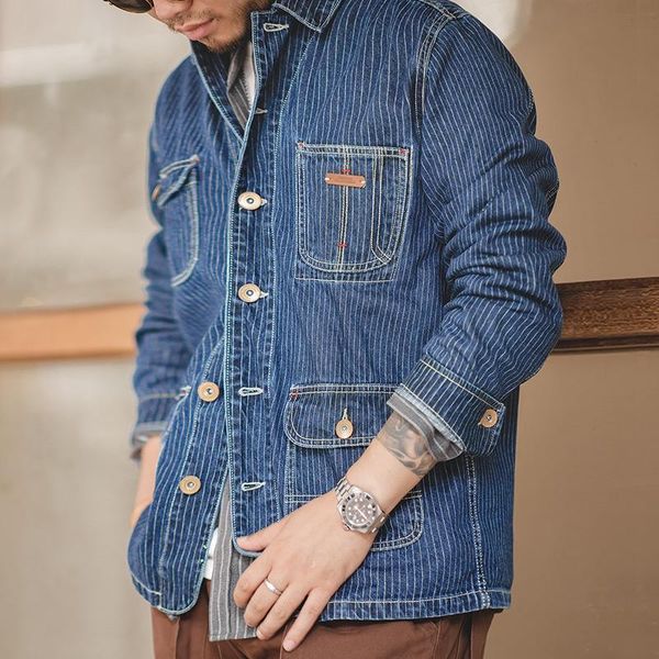 maden denim striped jackets for men loose cowboy casual vintage blue coat peatch corduroy cotton pocket safari jacket man, Black
maden denim striped jackets for men loose cowboy casual vintage blue coat peatch corduroy cotton pocket safari jacket man, Black