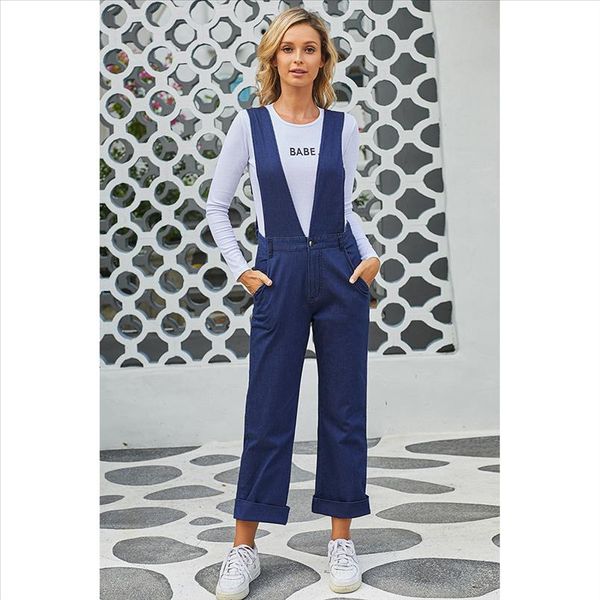 autumn loose bib womens new dark blue nine points suspenders retro wide leg jumpsuit drop shipping
autumn loose bib womens new dark blue nine points suspenders retro wide leg jumpsuit drop shipping