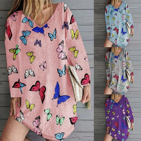 women fashion casual dress spring summer butterfly print loose dress long sleeve t shirt women clothing1, Black;gray
women fashion casual dress spring summer butterfly print loose dress long sleeve t shirt women clothing1, Black;gray